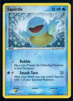 Pokemon EX FIRERED&LEAFGREEN - #83/112 Squirtle - Reverse Holo - ENG - MP/LP - Image 1
