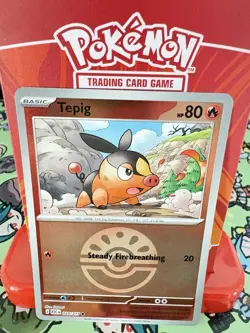 Pokemon Tepig 029/217 Ascended Heroes Friend Ball Reverse Holo NM - Image 1