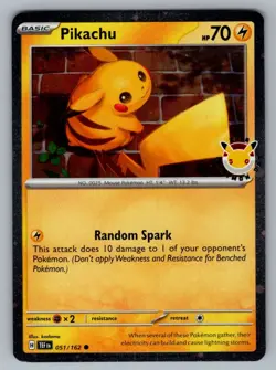 Pikachu (Pokemon Day 2026) 051/162 Holo Pokemon NM Holo - Image 1