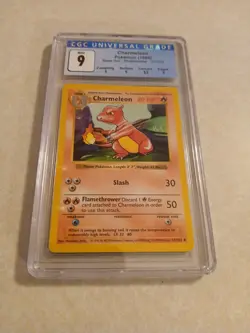 POKEMON CHARMELEON BASE SET SHADOWLESS CGC 9 MINT + SUB GRADES - Image 1