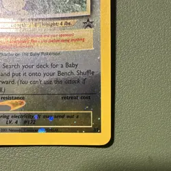 Pokemon Pichu Wotc Promo 35/53 30 HP Reverse Holo Promo 2001 English - Image 4