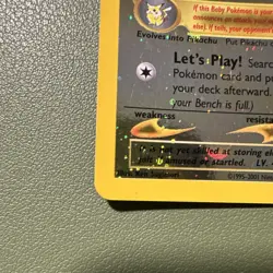 Pokemon Pichu Wotc Promo 35/53 30 HP Reverse Holo Promo 2001 English - Image 5