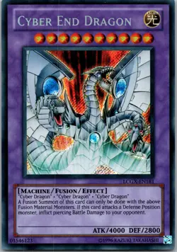 Yugioh Cyber End Dragon LCGX-EN181 Secret Rare NM - Image 1