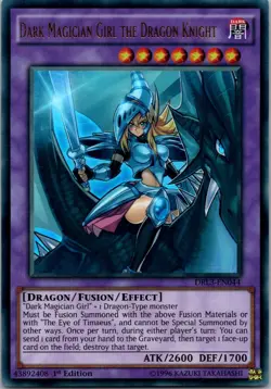 Yugioh Dark Magician Girl the Dragon Knight DRL3-EN044 1st Edition Ultra Rare NM - Image 1