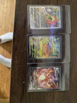 Pokemon Sword & Shield Charizard VSTAR 018/078 VMAX V Full Art Foil 3 Card Lot - Image 1