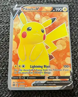 PIKACHU V 157/172 Brilliant STAR NM ULTRA RARE Full Art Pokemon Card - Image 1