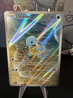 Pokemon TCG Squirtle 170/165 Scarlet & Violet 151 Illustration Rare Holo Card - Image 1