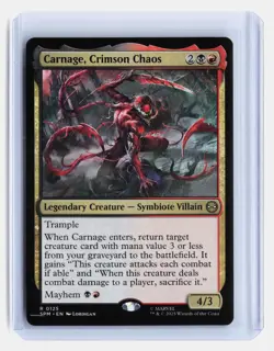 Carnage, Crimson Chaos MTG Marvel's Spider-Man #125 Rare - Image 1