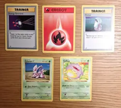 x5 Base Set Shadowless Non Holo Bundle Pokemon Cards 1999 WOTC Pokemon TCG LP - Image 1