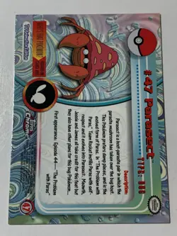 2000 Topps Chrome Pokemon Series 1 #47 Parasect FREE COMBINED SHIPPING - Image 2