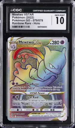2022 POKEMON GO #79 MEWTWO CGC 10 GEM MINT - Image 1