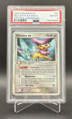 Pokemon Delcatty ex 91/100 - EX Crystal Guardians 2006 Holo ex - PSA 8 NM-MT - Image 1