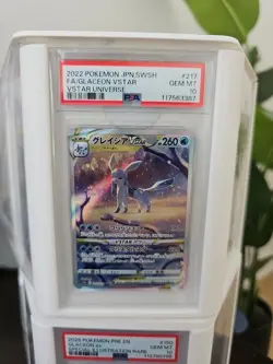Pokemon PSA 10 Glaceon VSTAR 217/172 Japanese VSTAR UNIVERSE - Image 1