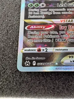Pokemon TCG Leafeon VSTAR GG35/GG70 Crown Zenith Galarian Gallery Holo Rare NM - Image 3