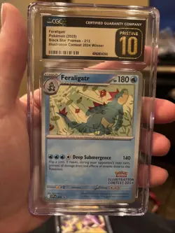 CGC Pristine 10 English Feraligatr Illustration Contest 2024 Winner Pokemon Card - Image 3