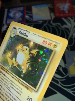 (Unlimited) Pokemon RAICHU Card BASE Set 14/102 Holo 085 💎NM 💎 Spanish - Image 4