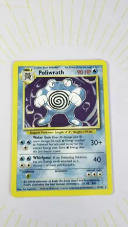 Pokemon Poliwrath 13/102 Base Set Holo 1999 WOTC Vintage LP/NM ✨ - Image 2