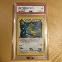 2000 POKEMON Team Rocket 1st ED Dark Dragonite #5/82 HOLO Rare PSA 7 Mint! 🔥💎 - Image 2