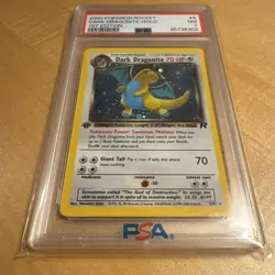 2000 POKEMON Team Rocket 1st ED Dark Dragonite #5/82 HOLO Rare PSA 7 Mint! 🔥💎 - Image 5