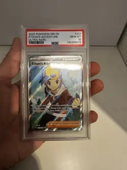 ETHAN'S ADVENTURE 221/182 PSA 10 POKEMON DRI DESTINED RIVALS ULTRA RARE Gem Mint - Image 1