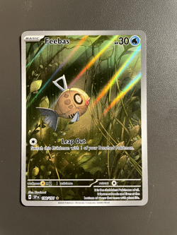 Pokemon TCG Feebas 198/191 Illustration Rare Full Art Holo Surging Sparks NM - Image 1