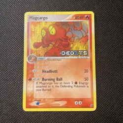 Pokemon Magcargo Deoxys 37/107 Reverse Holo Stamped - Image 1