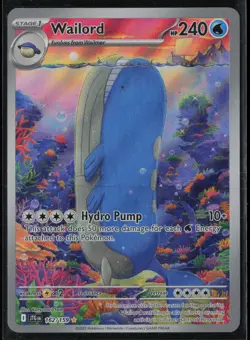 Wailord 162/159 Pokemon Journey Together Illustration Rare Near Mint - Image 1