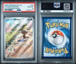 2025 POKEMON PFL EN-PHANTASMAL FLAMES ILLUSTRATION RARE PALDEAN WOOPER PSA 10 - Image 3
