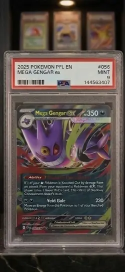 2025 Pokemon Phantasmal Flames Mega Gengar ex 056/094 Holo RR PSA 9 - Image 4