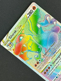 Glurak Vstar 174/172 Strahlende Sterne Rainbow Deutsch Ex - NM Pokemon - Image 2