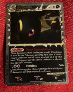Nintendo Umbreon Holo Pokemon Card 2010 86/90 100 HP 50+ Attack English - Image 1