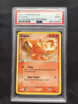Pokemon Cards: EX Team Rocket Returns Common: Slugma 77/109: PSA 9 - Image 1