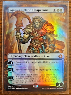 Ajani, Outland Chaperone 0284 MTG Lorwyn Eclipsed Mythic Borderless Foil NM - Image 1