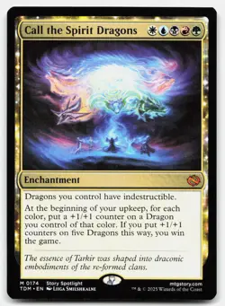 Call the Spirit Dragons #174 (NM) Tarkir Dragonstorm TDM Magic MTG - Image 1