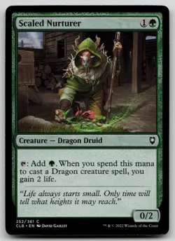 Scaled Nurturer #252 (LP) Baldur's Gate CLB Magic MTG - Image 1