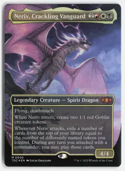 Neriv, Crackling Vanguard (Borderless) #6 (Foil) NM Tarkir Dragonstorm Magic MTG - Image 1