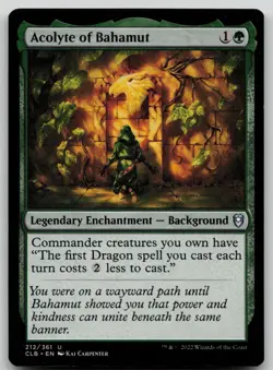 Acolyte of Bahamut #212 (LP) Baldur's Gate CLB Magic MTG - Image 1