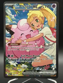 Lillie's Clefairy EX 280/217 Ascended Heroes Special Illustration Rare Pokemon - Image 1