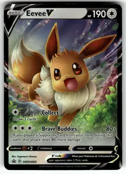 Eevee V SWSH065 Holo Promo Sword & Shield Promo Pokemon Near Mint - Image 1