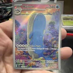Pokemon Wailord 162/159 SV09 Illustration Rare Full Art Holo 240 HP Hydro Pump - Image 1