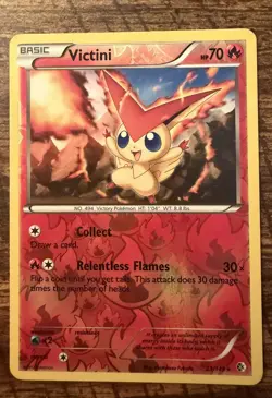 Victini 23/149 Boundaries Crossed Pokemon LP Reverse Holo - Image 1