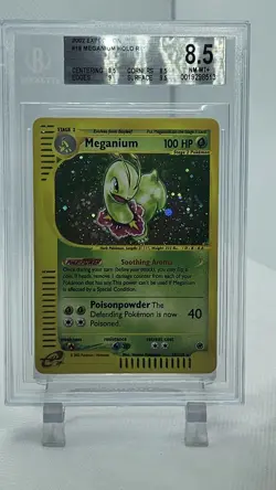 Pokemon 2002 Meganium Expedition Holo Rare #18 BGS 8.5 - Image 1