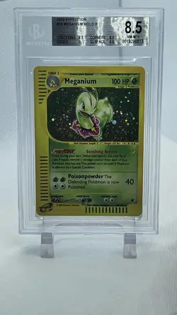 Pokemon 2002 Meganium Expedition Holo Rare #18 BGS 8.5 - Image 2