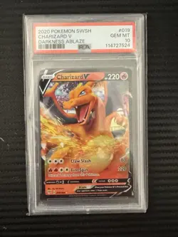 2020 Pokemon Sword & Shield Charizard Vmax 019/189 Darkness Ablaze Mint - PSA 10 - Image 1