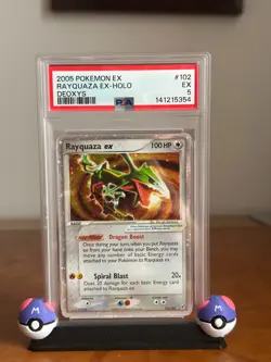 Pokemon Rayquaza ex 102/107 Deoxys Holo PSA 5 - Image 1
