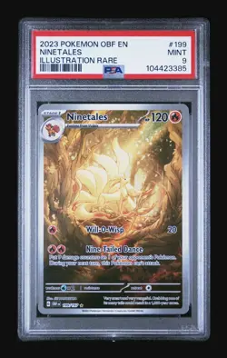 Pokemon Obf En-Obsidian Flames Ninetales 199/197 Illustration Rare PSA 9 - Image 1