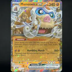 Pokemon TCG Journey Together Mamoswine EX Holo Double Rare 079/159 NM - Image 1
