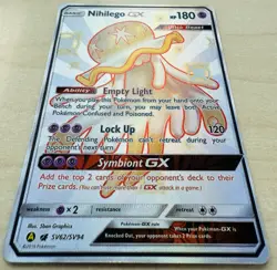 Nihilego GX SV62/SV94 - Hidden Fates Shiny Vault Holo Rare Full Art Pokemon - NM - Image 2