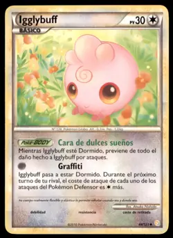 2010 Pokemon HeartGold & SoulSilver Igglybuff Spanish #44 Basic/Uncommon - Image 1
