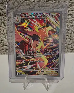 Pokemon TCG Ethan's Typhlosion 190/182 SV10 Destined Rivals IR Holo Full Art - Image 1
